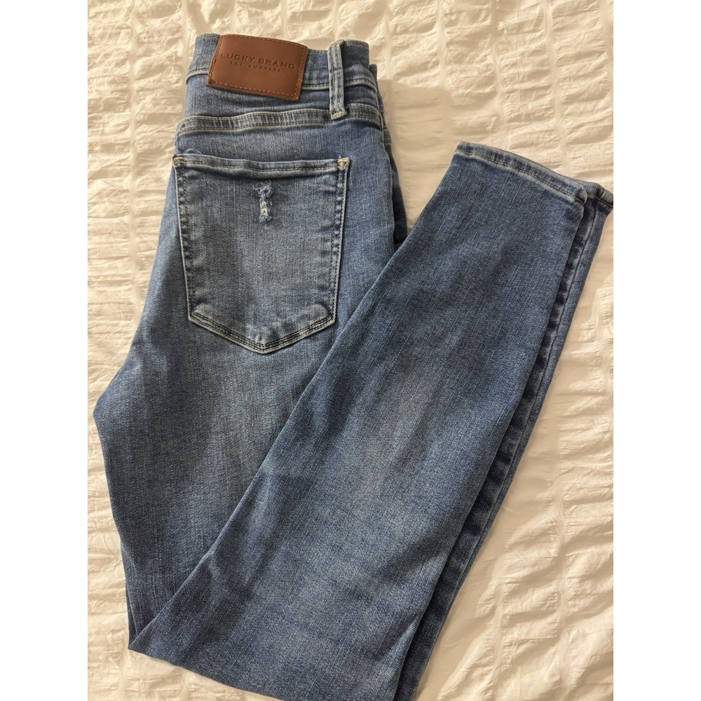 Lucky Brand Bridgette Skinny Jeans Women's 6/28 High-Rise Dark Wash Denim Size 6